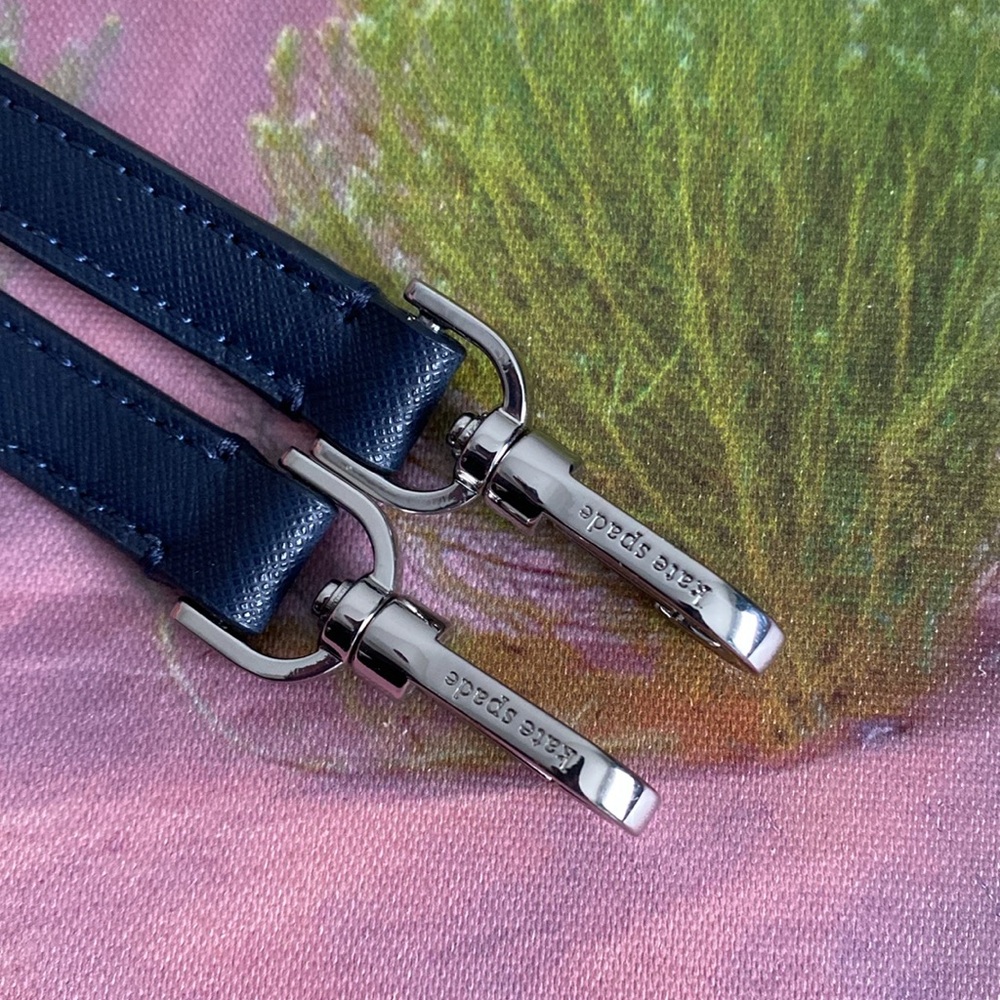 Blue Kate Spade saffiano leather Strap.